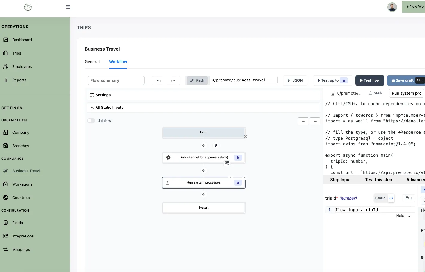 Flow editor Premote Flow editor Premote